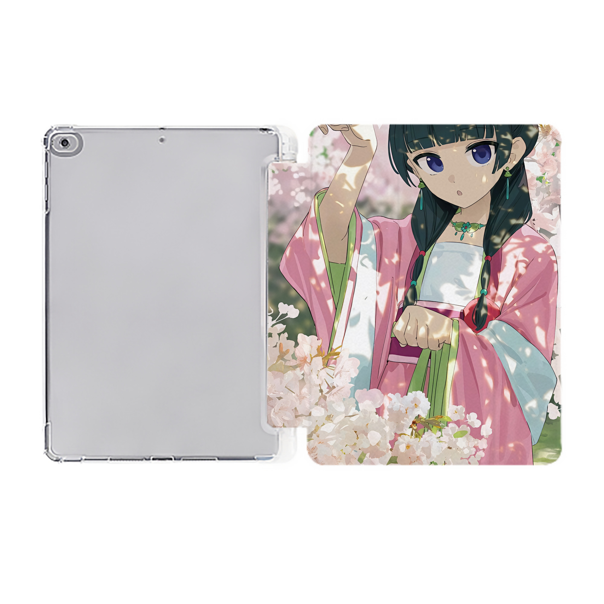 （画像用） 薬屋のひとりごと The Apothecary Diaries IPad ケース ペン収納付き 三つ折りスタンド PUレザー×シリコン 対応機種9.5/10.5/10.9インチ